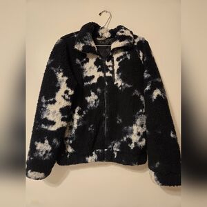 Betsey Johnson Performance Sz XS Fleece Teddy Zip Up Jacket  Lined Warm Travel